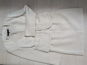 리플렉트 수트 화이트 트위드 자켓과 스커트 세트