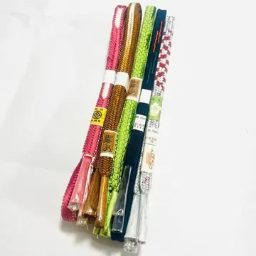 [ 미사용 ] 순수 실크 허리띠 5개 묶음 판매 2