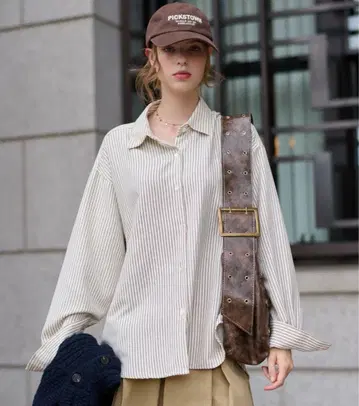 hazyl 디자인 버튼 셔츠