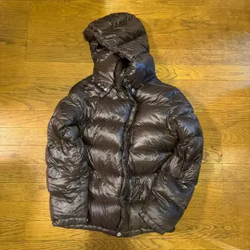 UNITED ARROWS 후드 부착 다운 자켓 브라운