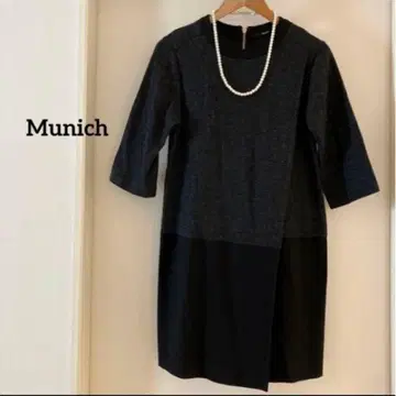 뮤닉 여성용 롱 원피스 졸업식 블랙 프리 사이즈 긴팔
