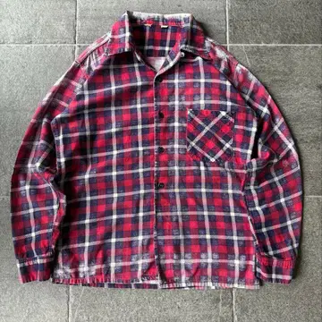 50s usa제 '오니 페이드' 프린트 플란넬 셔츠 M-size