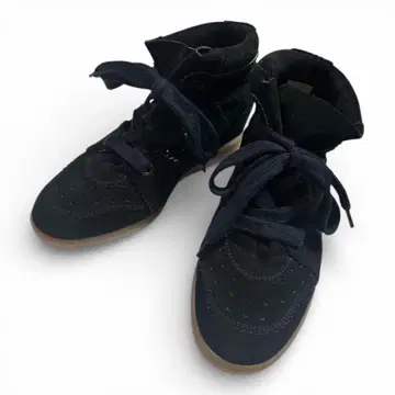 [ ISABEL MARANT ] 블랙 스웨이드 웨지힐 스니커즈