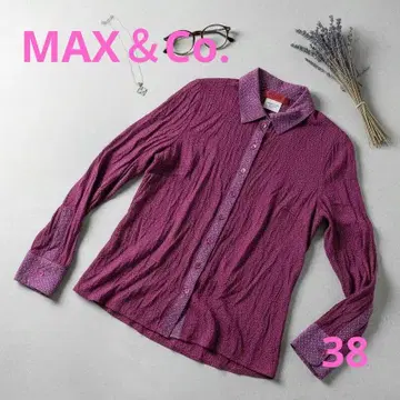 MAX&Co. 기하학 패턴 긴팔 셔츠 맥스앤코 올 패턴 블라우스