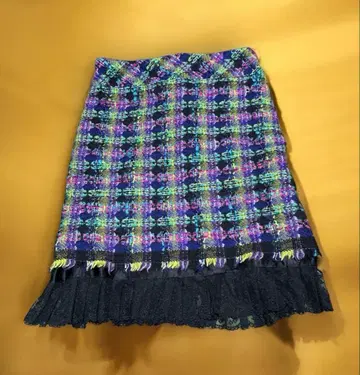 초레어 CHRISTIAN LACROIX 트위드 스커트 울 모헤어