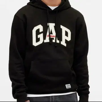 GAP 로고 후드티 블랙 L 사이즈