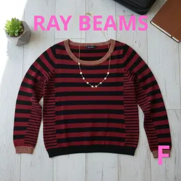 RAY BEAMS 새상품급 성숙/러블리 보더 니트 소두 효과 넥