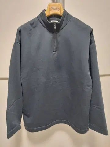 AURALEE ELASTIC HIGHGAUGE SWEAT HALF ZIP