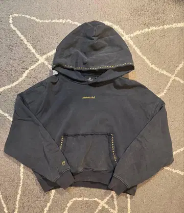 damers club 후드 부착 후드티 다크 그레이