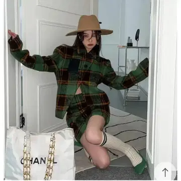 체크 무늬 셋업