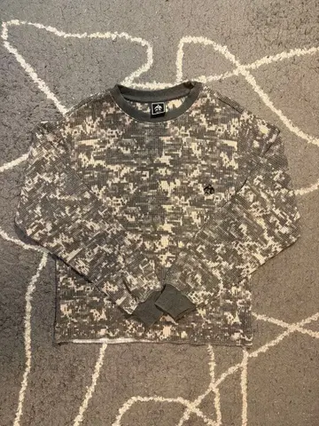 Antimid 카모 패턴 리브 니트 트레이닝복