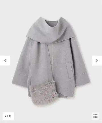 GRACE CONTINENTAL 후드 스톨 리버 코트