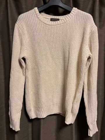 남성용 무지 아이보리 니트 스웨터 사이즈 3 L 사이즈 (주) 파쪼