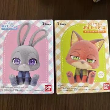 닉 주디 디즈니 주토피아 모후큥 앉아 인형 2종 세트