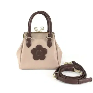 [ 새상품급 마리크와 ] 꽃 모티브 베이지 숄더백