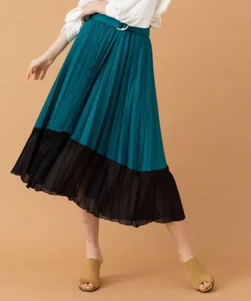 UNITED TOKYO 메쉬 콤비 플리츠 스커트 사이즈 1