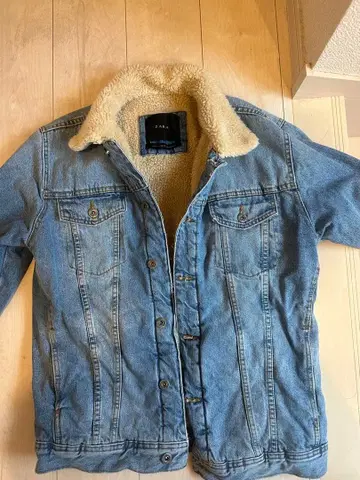 ZARA 데님 자켓 플리스 안감 부착