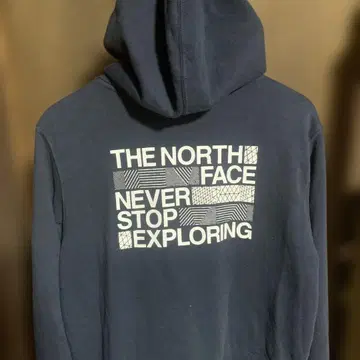 THENORTHFACE 후드티 네이비 백 프린트 있음 사이즈 표기 M