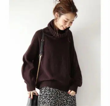 스픽 앤 스팬 터틀 니트 캐시미어 혼방