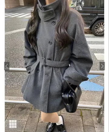 그레일 GRL 벨트 포함 멀티 Way 페이크 울 코트 fo1762