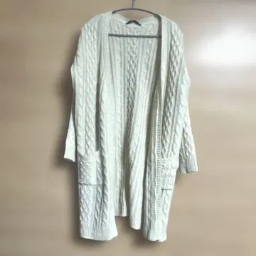 케이블 무늬 롱 가디건