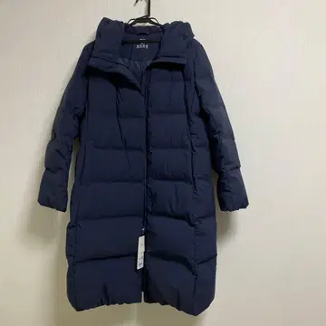 유니클로 심리스 다운 롱 코트 XL 네이비