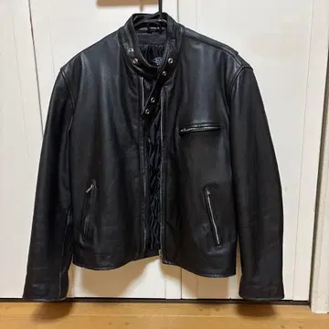 HORN WORKS 블랙 싱글 라이더 자켓