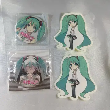 매지컬 미라이 SONICWIRE 캔뱃지 스티커 4점