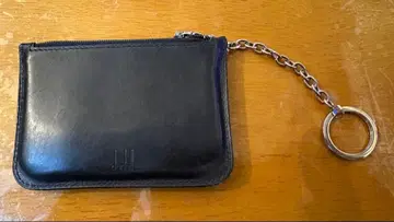 dunhill 가죽 블랙 코인 케이스 체인 포함