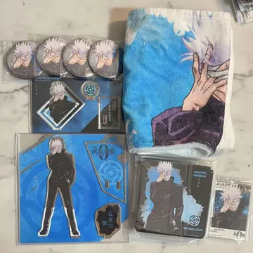 주술회전 캔뱃지 아크릴 스탠드 타월 고죠 사토루