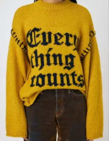 moussy KNITTED WORDS 스웨터