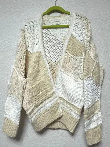 GALERIE VIE 핸드니트 패치워크 가디건