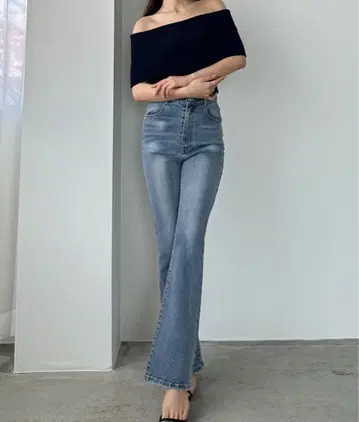 louere 플레어 데님 팬츠 S