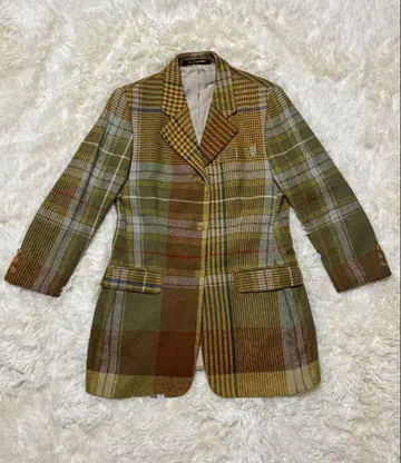 [ 새상품급 ] DAKS 체크 테일러드 자켓 UK12