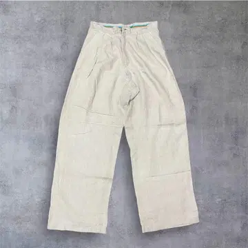 [레어] 80s~90s 린넨 팬츠 마 팬츠 빈티지 와이드 팬츠