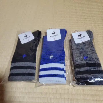 le coq sportif 스트라이프 삭스 3족 세트