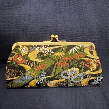 일본풍 패턴 꽃무늬 가마구치 지갑 소품함