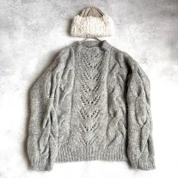 컨디션 최상 카사플라인 CASA FLINE 라무 알파카 니트 오버 사이즈