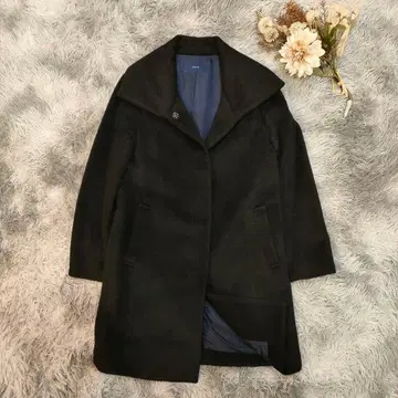 SHIPS 체스터 코트 롱 코트 S 사이즈 울 알파카 혼방