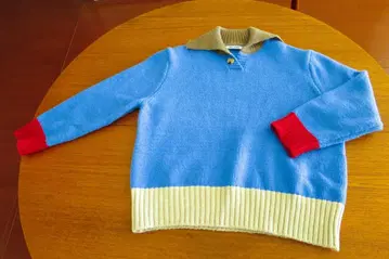 리브 컬러 풀 워머 스웨터