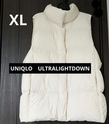 유니클로 울트라 라이트 다운 베스트 XL 화이트 나노 디자인