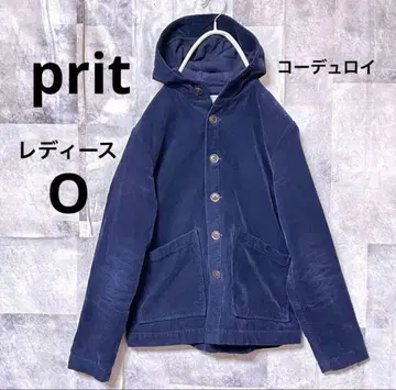 프릿 여성용 코듀로이 코트 아우터 블루종 사이즈 0
