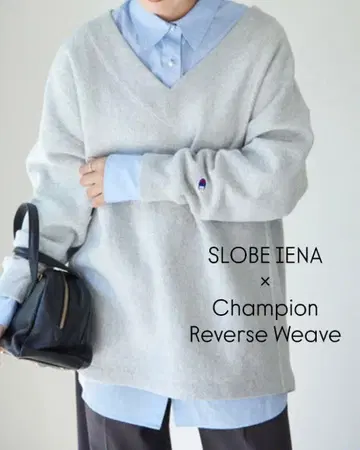 [ SLOBE IENA ] 별주 V넥 맨투맨 [ Champion ]