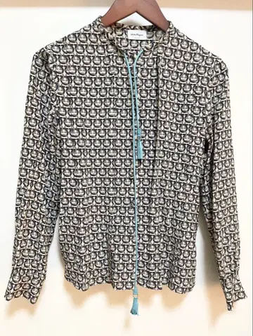 Salvatore Ferragamo 실크 긴팔 셔츠 S