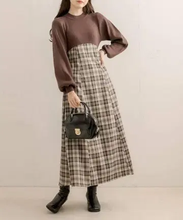 올리브 데 올리브 도킹 원피스 니트 도킹 원피스