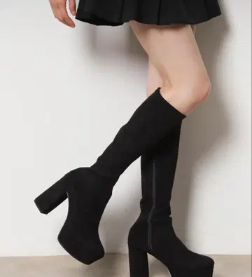 ESPERANZA 락모리 통굽 롱 부츠 L 사이즈 블랙