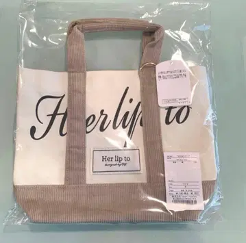 미사용 새상품 herlipto mini tote 루미네 토트백 아이보리