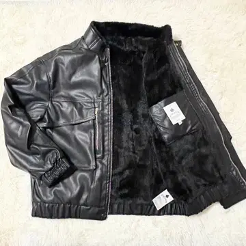 새상품 미사용 FRANKLIN MUSK 인조 가죽 재킷 속기모