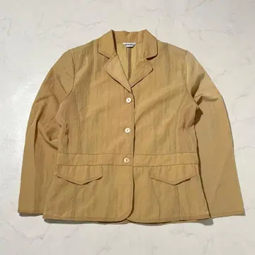 베이지 테일러드 자켓 얇은 소재 출퇴근 오피스 봄/가을 여성용