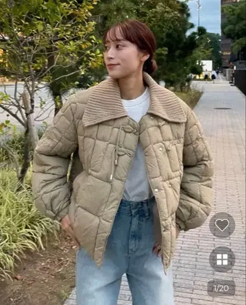 nugu 컬러 니트 퀼팅 자켓